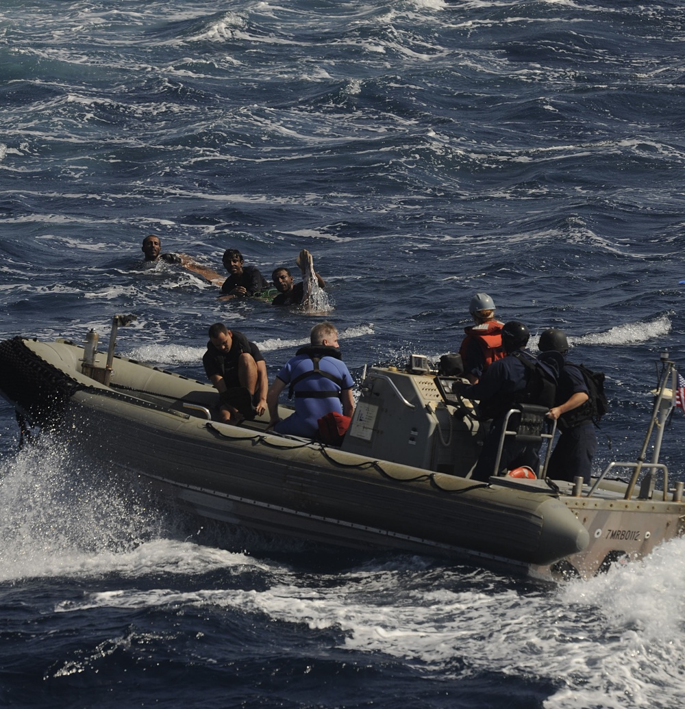 USS Chosin Rescues Three Yemeni Fishermen in the Gulf of Aden