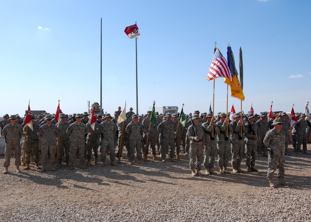 Cavalry soldiers hand over authority