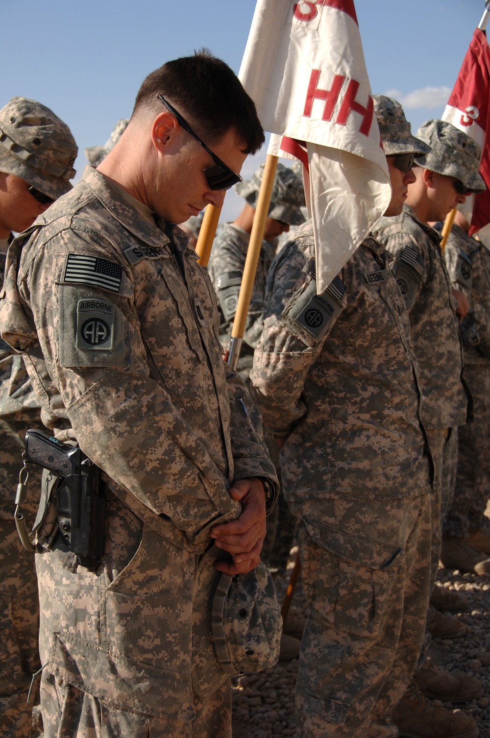 Cavalry soldiers hand over authority