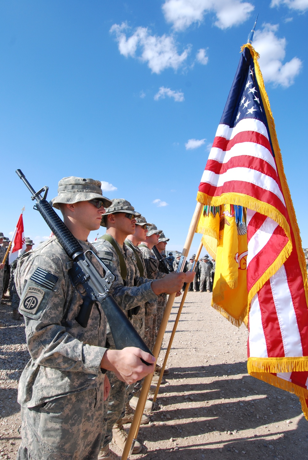 Cavalry soldiers hand over authority