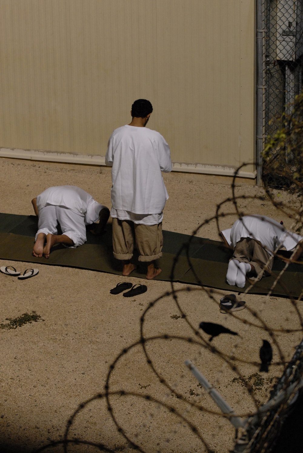 JTF Guantanamo Detainees Observe Morning Prayer