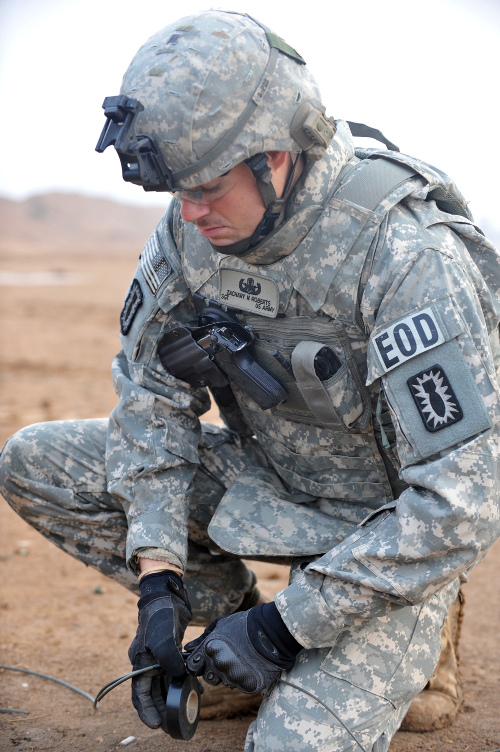 EOD soldiers conduct controlled detonation