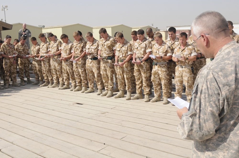 United Kingdom Forces Remembrance Day at Camp Arifjan