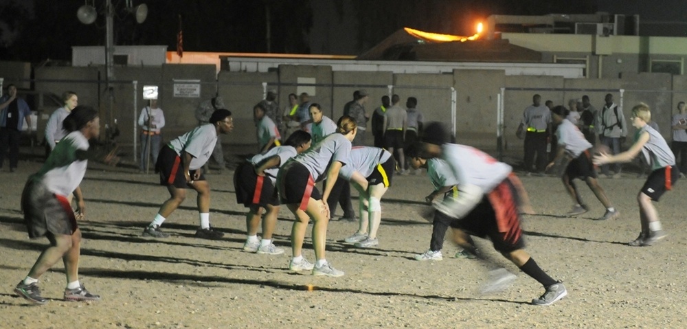 Fall weather brings Powder-puff football to Balad