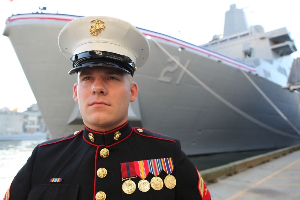 A Calling Answered: Marine's Resolve Steeled by USS New York, Reenlistment at Ground Zero