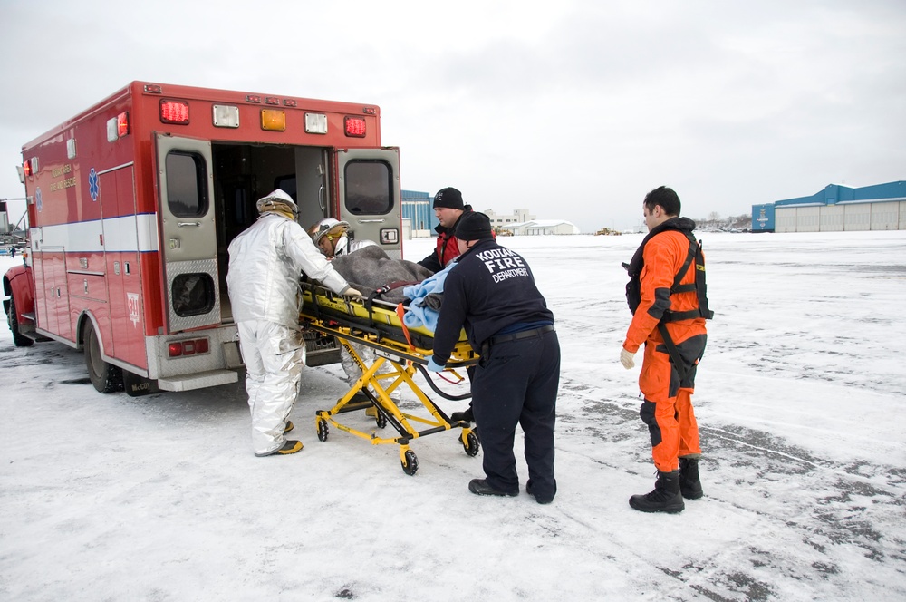 Coast Guard Air Station Kodiak Helicopter Crew Medevacs Man