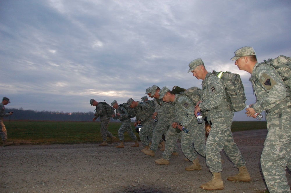 Death March tryouts yield 5-man team for Camp Atterbury