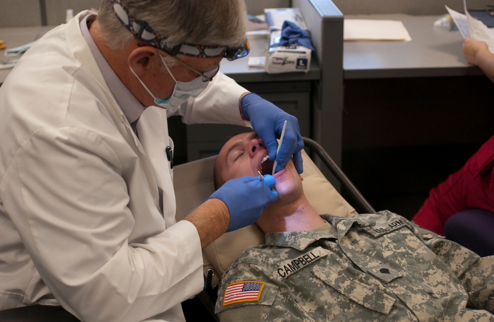 Soldiers Gets Dental Exam