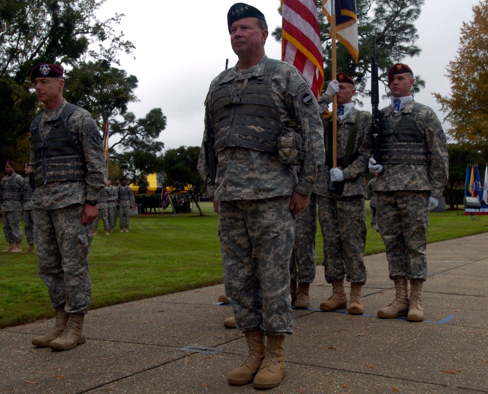 Lt. Gen. Frank G. Helmick Changes Command With Gen. Charles C. Campbell