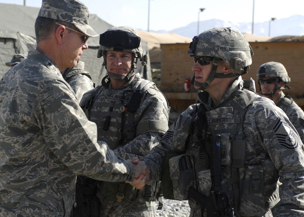 ACC Commander General William Fraser III Visits Troops at Bagram Airfield