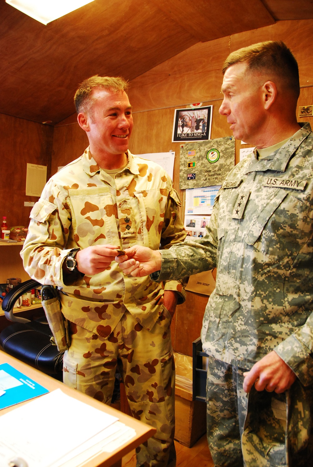Caldwell Presents a Command Coin