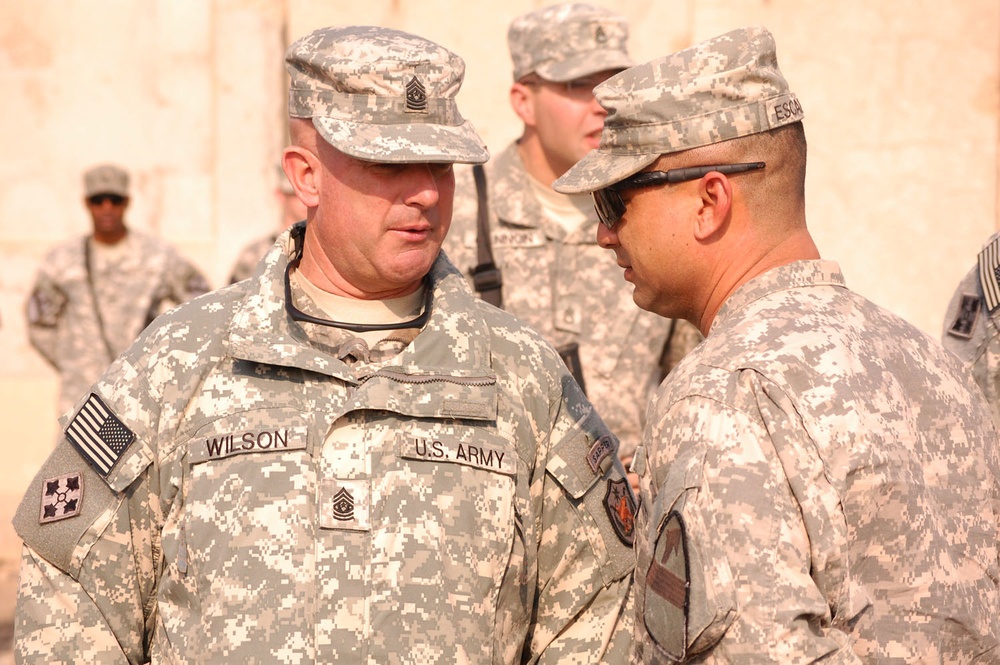 Multi-National Force-Iraq leadership visit Joint Security Station Sheik Amir