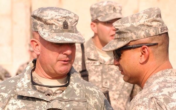 Multi-National Force-Iraq leadership visit Joint Security Station Sheik Amir