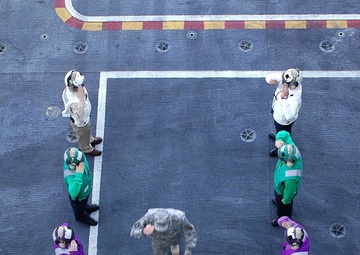 Gen. David H. Petraeus visits the crew of USS Nimitz on Thanksgiving Day