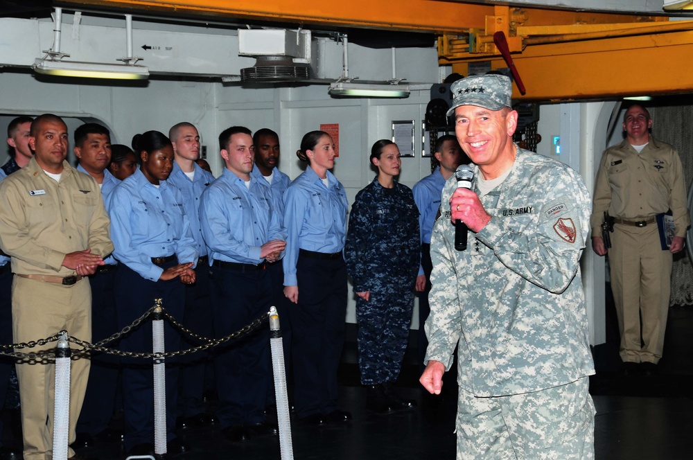 DVIDS - Images - Gen. David H. Petraeus Visits The Crew Of USS Nimitz ...