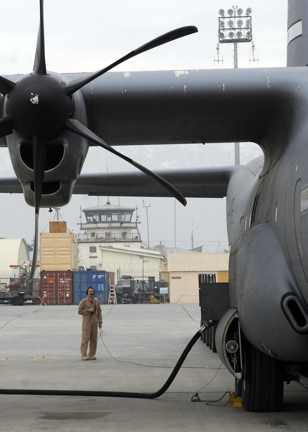 C-130J prepares for airdrop mission