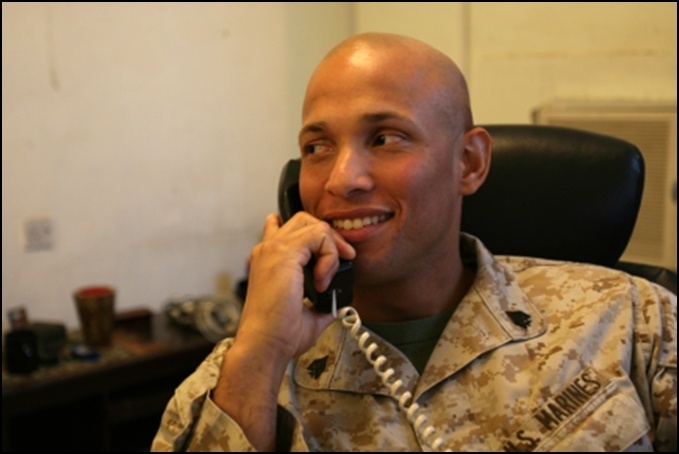 Marine in Iraq receives phone call from US President