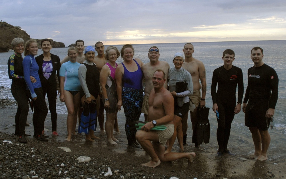 Joint Task Force and Naval Station Guantanamo Members Meet for a Morning Swim