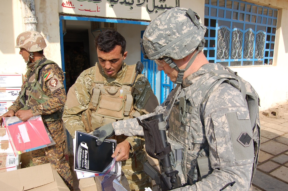 Soldiers participate in Operation: Back to School