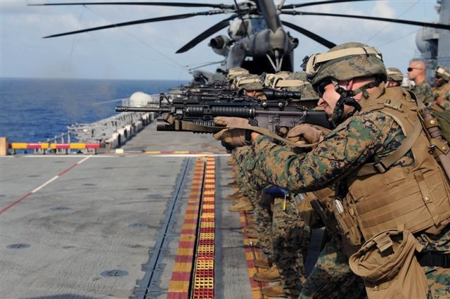 Dvids - Images - Marines Conduct Combat Marksmanship Shoot On Uss Wasp 