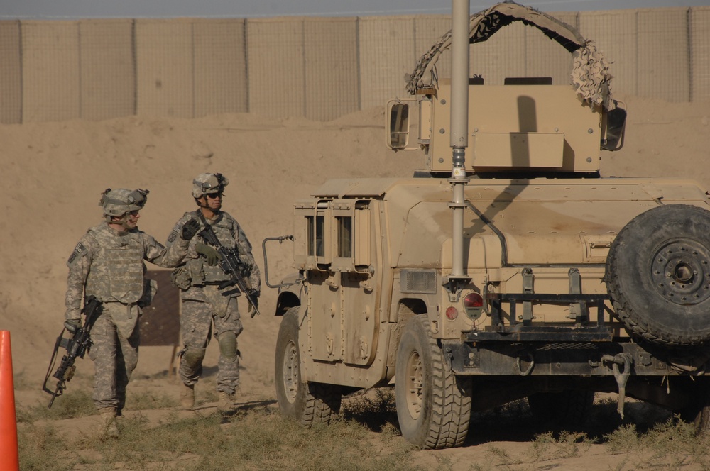 FOB Hammer Soldiers participate in mounted, live fire training