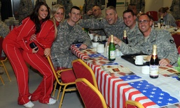 New England Patriots cheerleaders visit patriots in Iraq