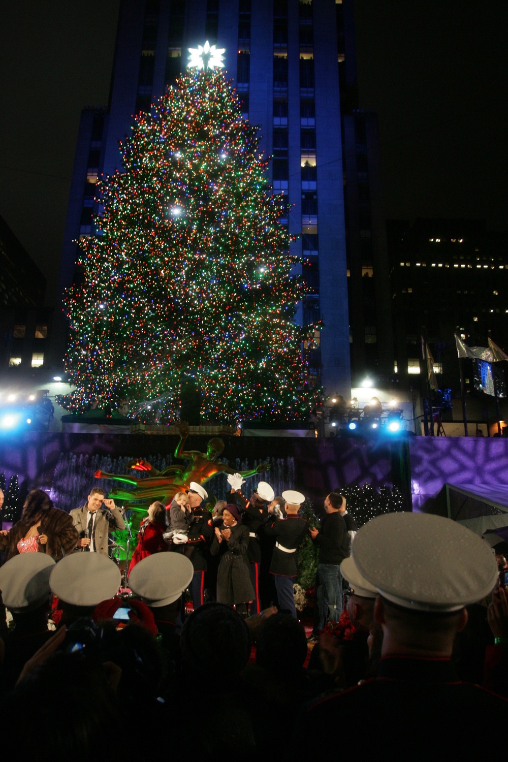 Marines Join Rockefeller Center Tree Lighting