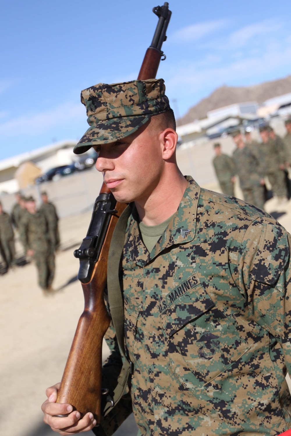 Baker Co. Marine receives M1 Garand