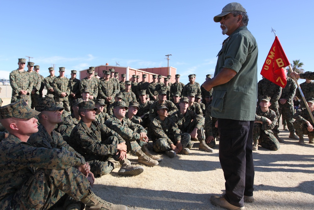 Baker Co. Marine receives M1 Garand