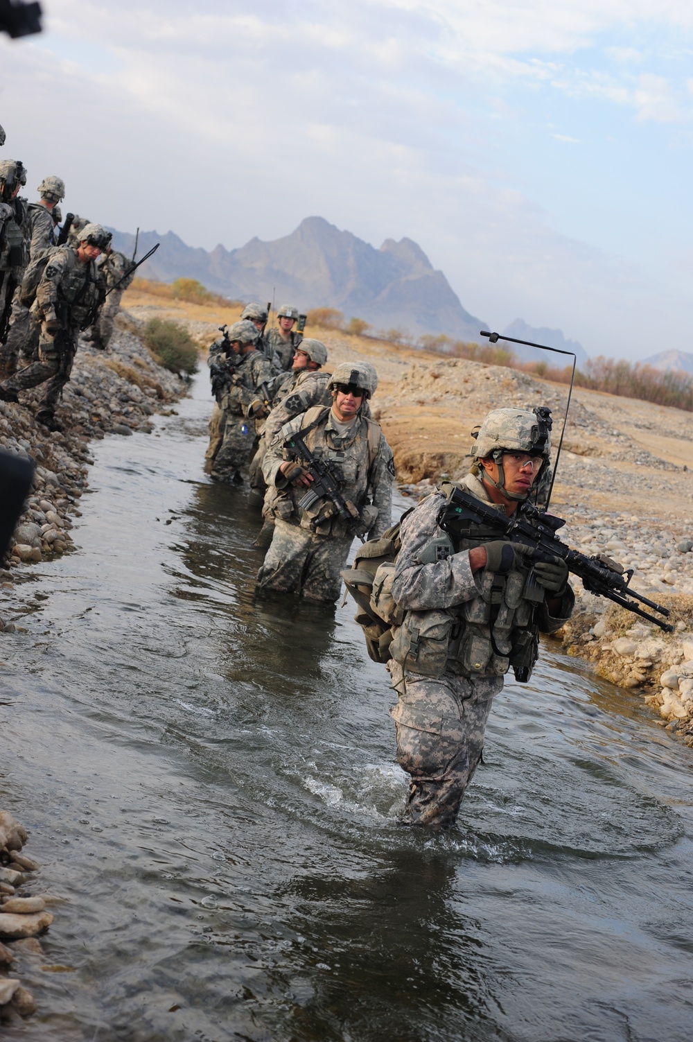 Patrols and meetings near Arghandab