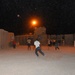 GOOOOAL! Camaraderie to be found in the night time soccer games at Camp Savage