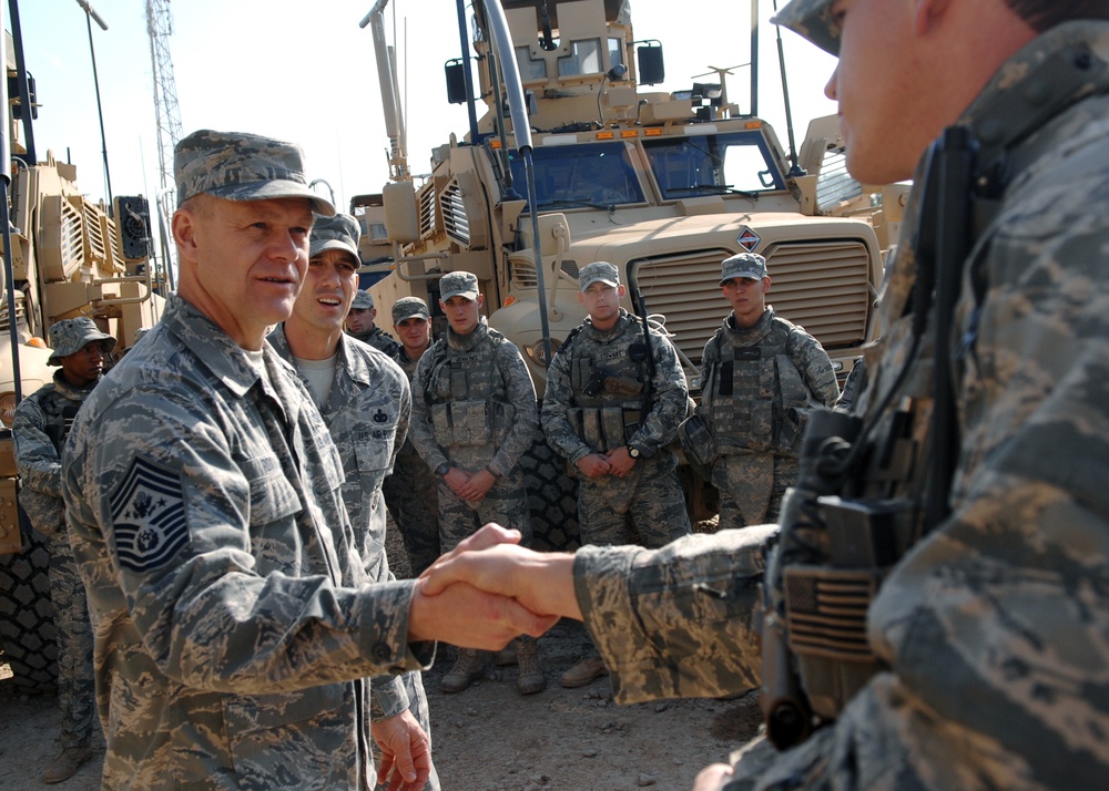 Chief Master Sgt. of the Air Force Roy Visits Joint Base Balad