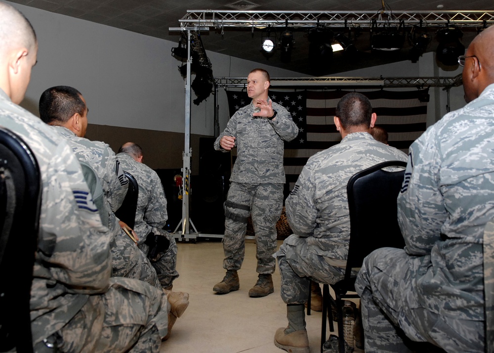 Chief Master Sgt. of the Air Force Roy Visits Joint Base Balad