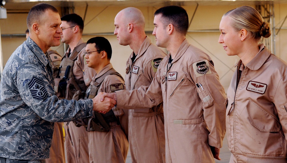 Chief Master Sgt. of the Air Force Roy Visits Joint Base Balad