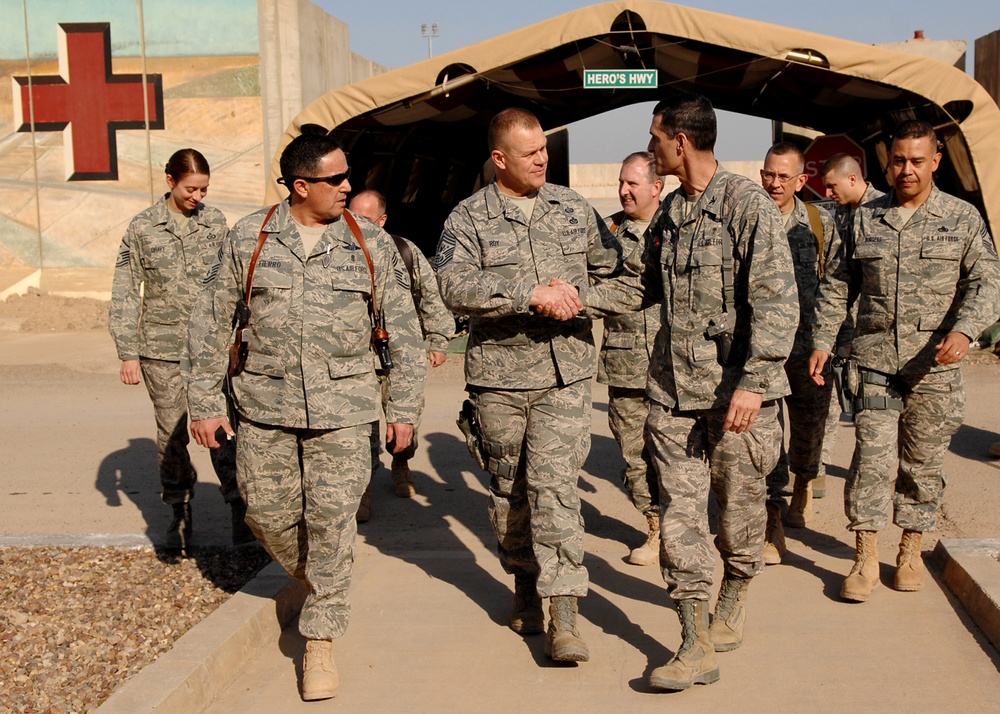 Chief Master Sgt. of the Air Force Roy Visits Joint Base Balad