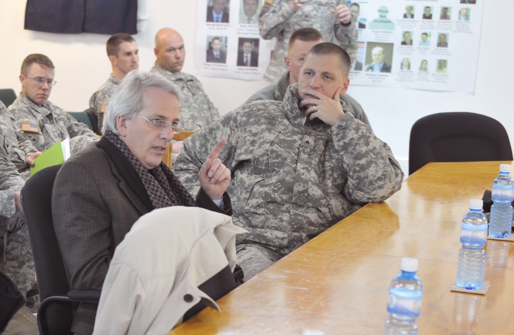 U.S. NATO Ambassador visits Camp Bondsteel in Kosovo