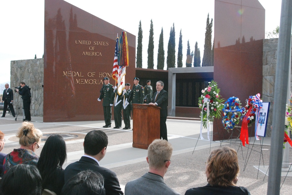 Memorial ceremony held for Col. Millett, Medal of Honor recipient