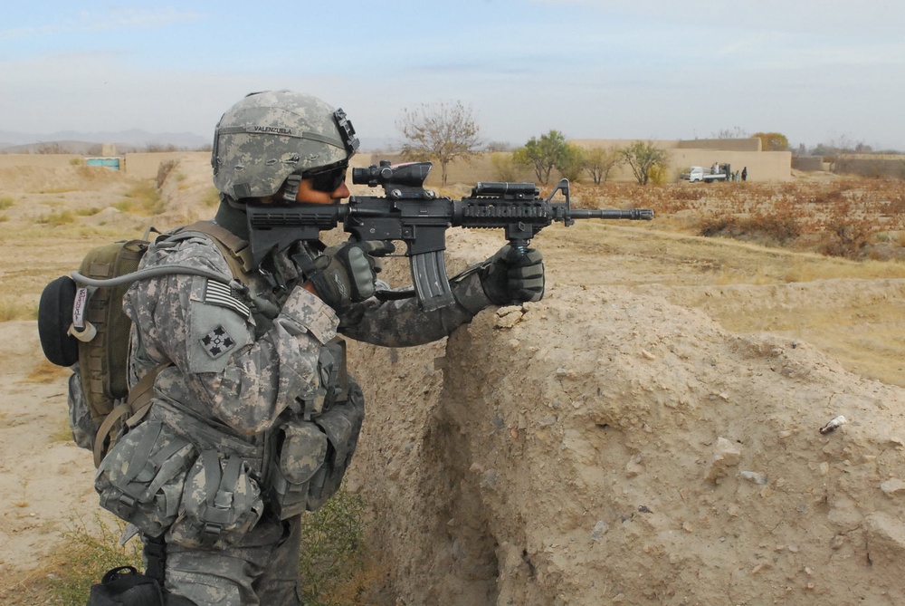 Soldiers Work Around the Clock to Secure Route