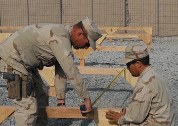 Seabees and Soldiers work together to improve base