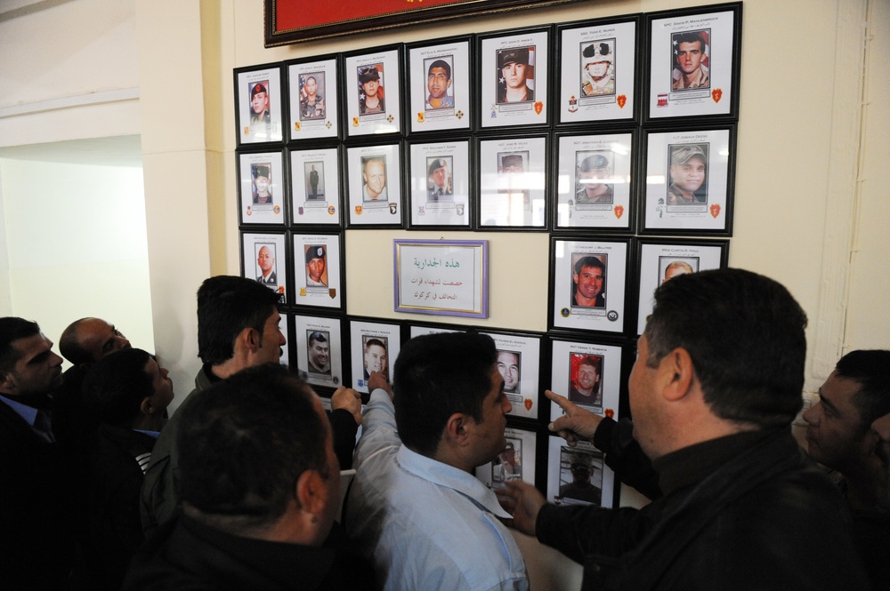 Portrait wall unveiled at Kirkuk Provincial Police Headquarters