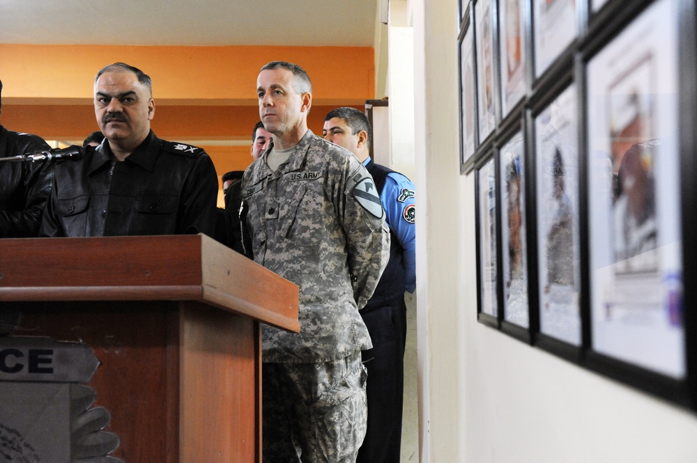 Portrait wall unveiled at Kirkuk Provincial Police Headquarters