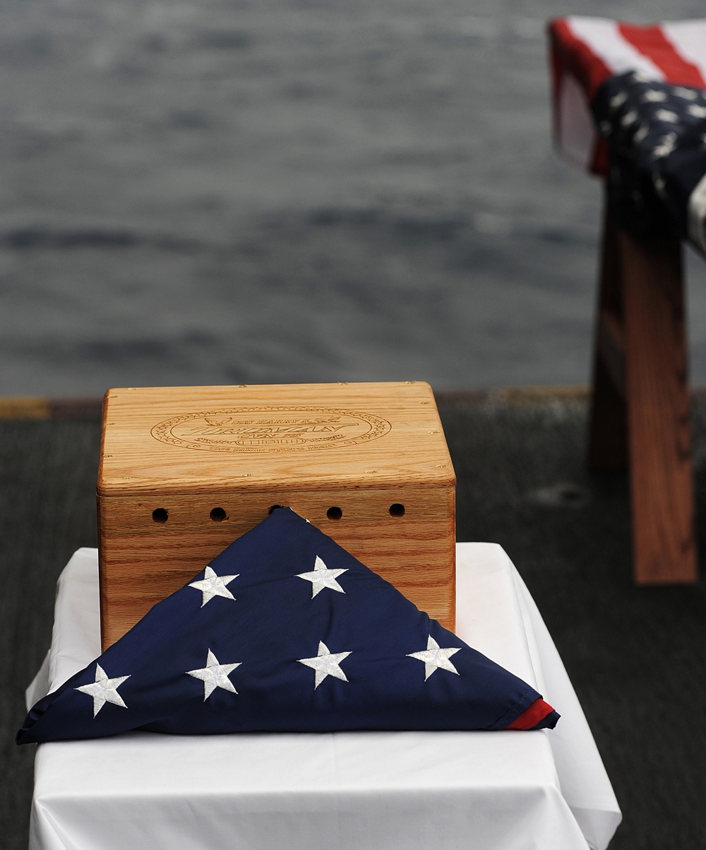 USS Nimitz holds burial at sea ceremony