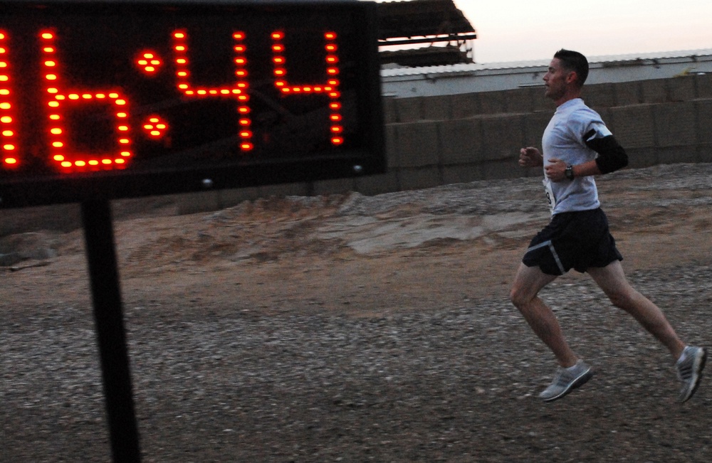 COB Basra's Elite Compete in St. Barbara's Day Run