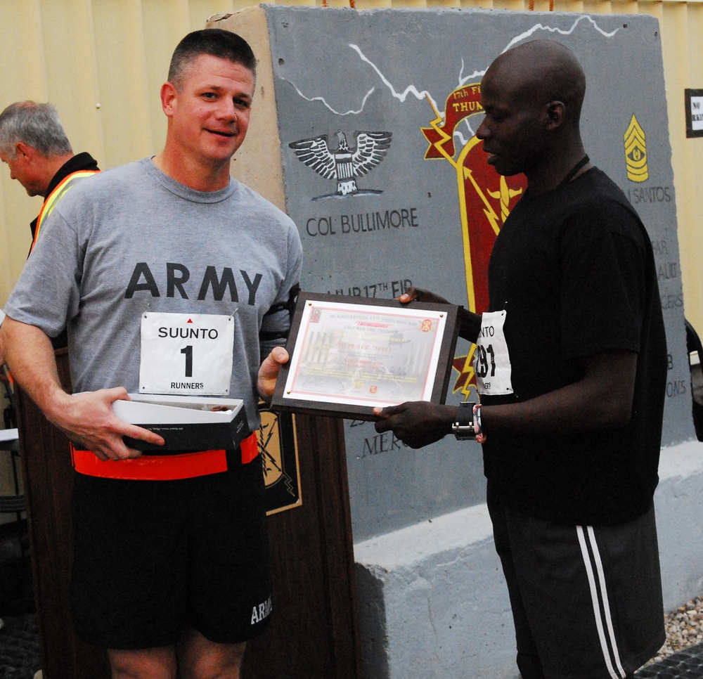 COB Basra's elite compete in St. Barbara's Day run