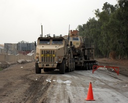 The heavy equipment transporter in Iraq