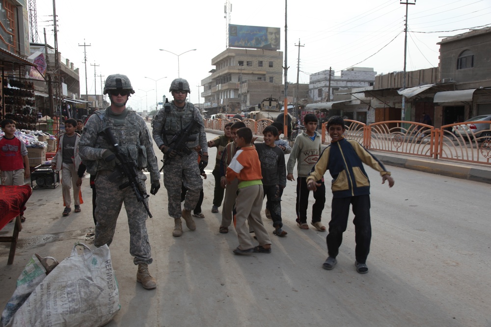 Foot patrol in Basra