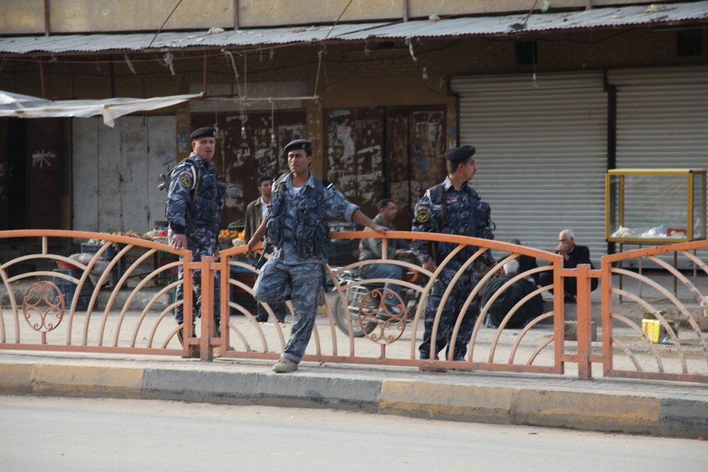 Foot patrol in Basra