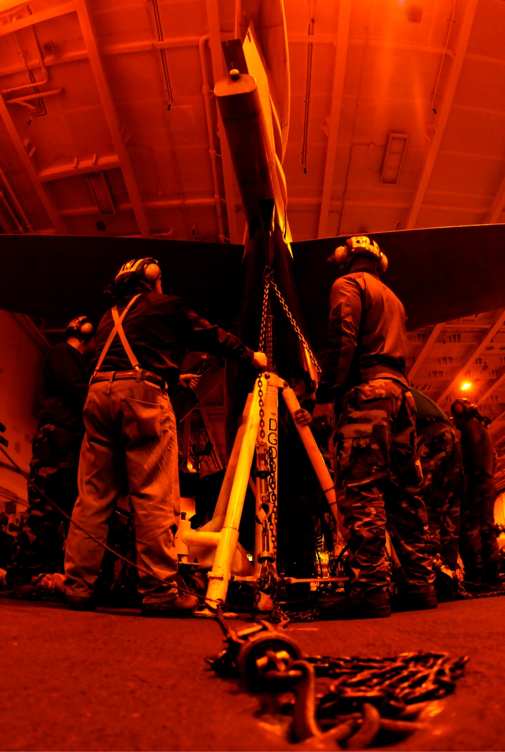 USS John C. Stennis sailors conduct maintenance