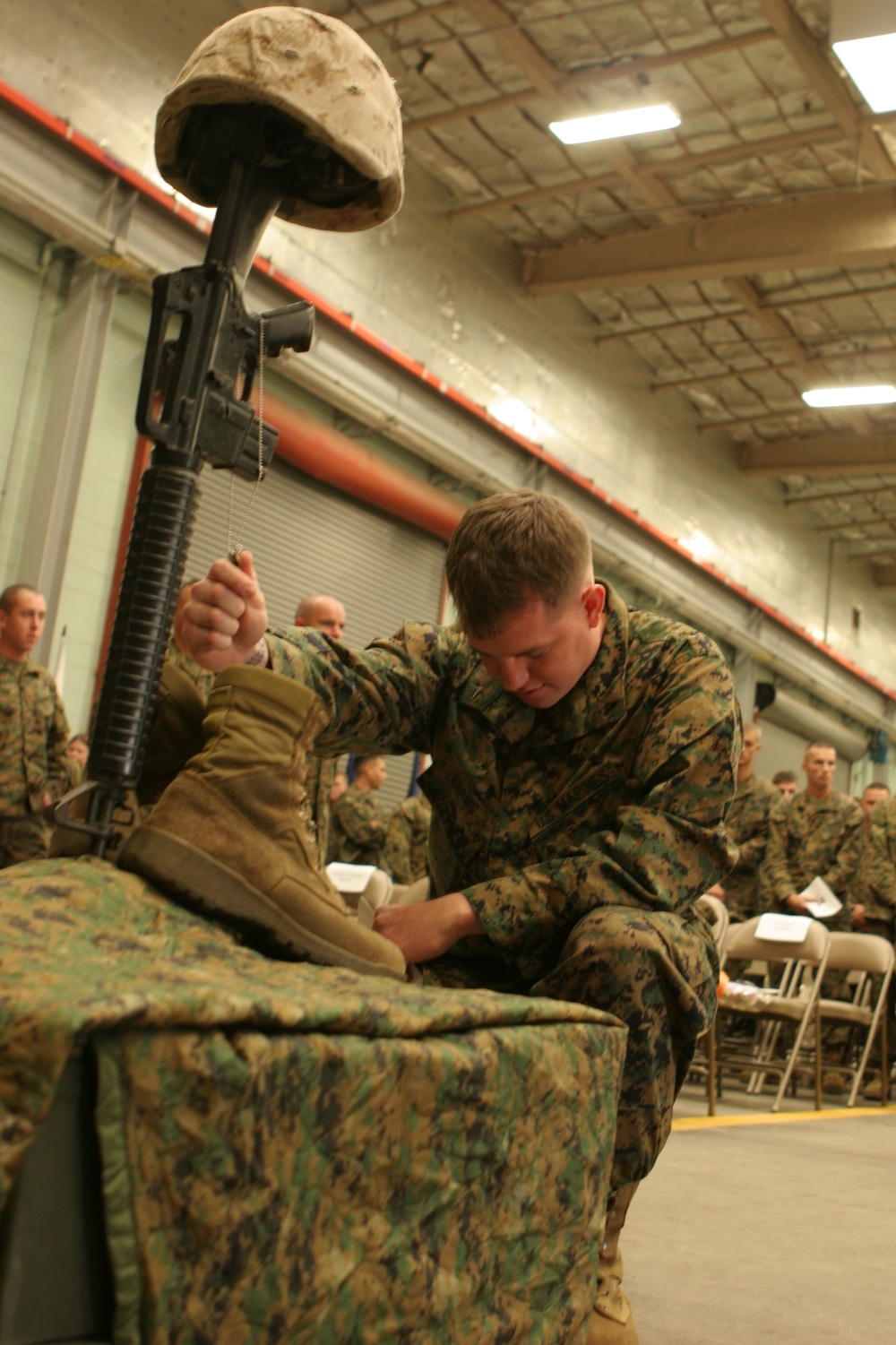 Marines, family and friends come together to mourn