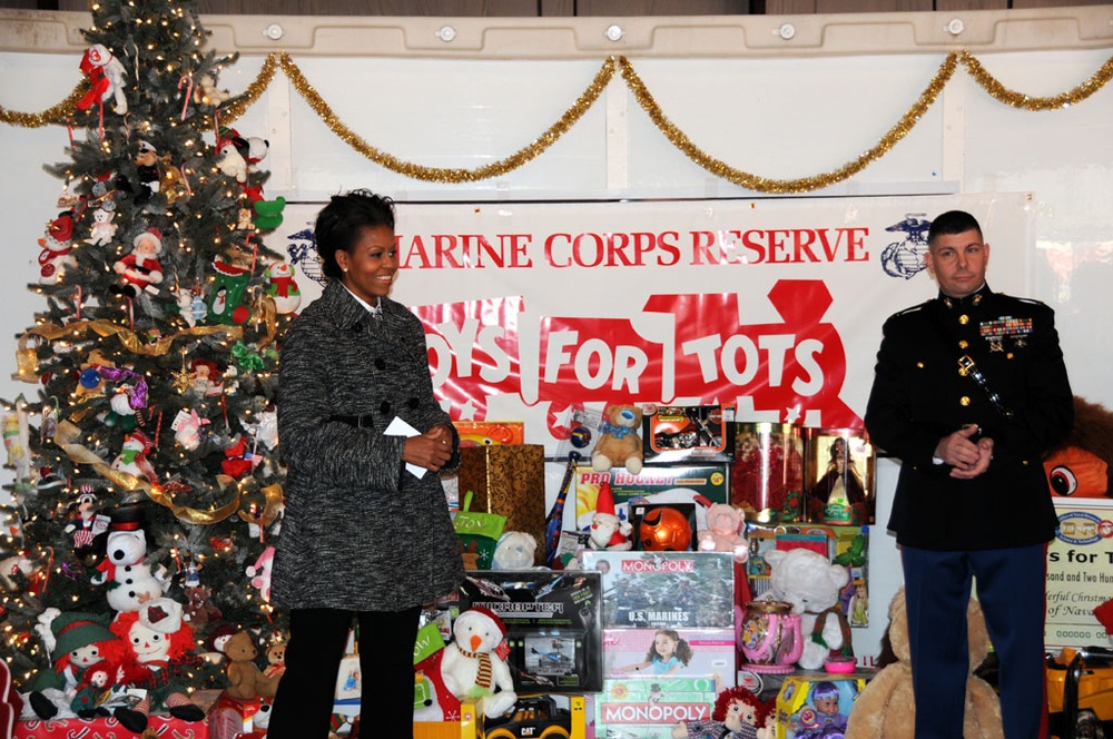 First Lady Delivers 'Toys for Tots' Donation